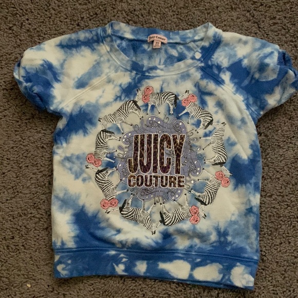 Juicy Couture Tie Die Zebra Crest Blue Shirt
Girl Size XS 5-6 - Picture 1 of 4